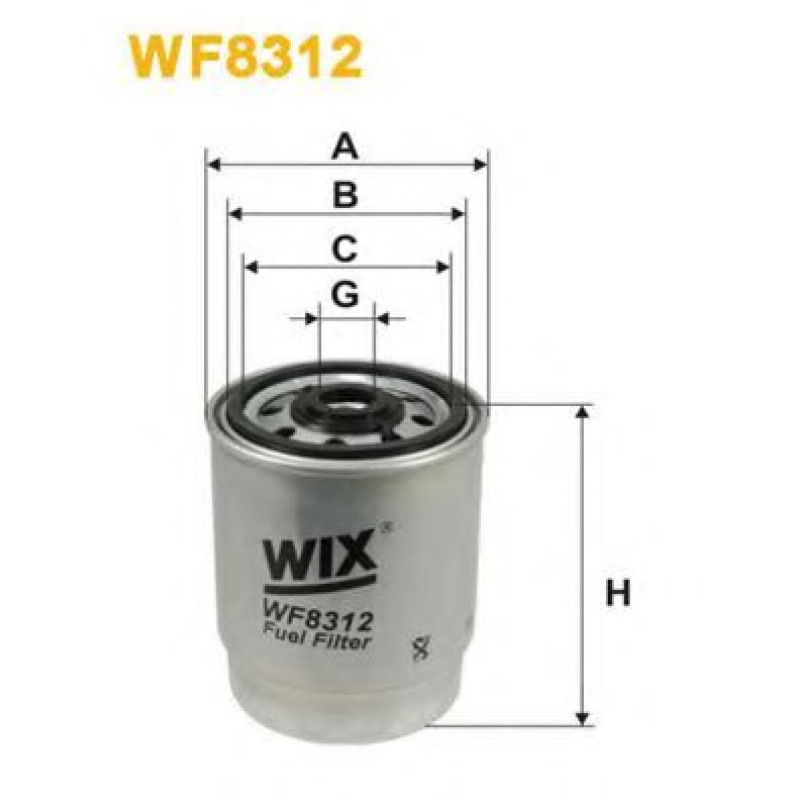 Паливний фільтр WIX FILTERS WF8312