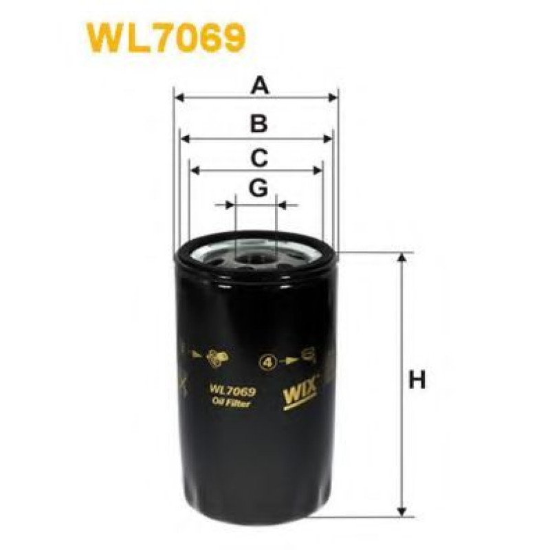 Масляний фільтр WIX FILTERS WL7069