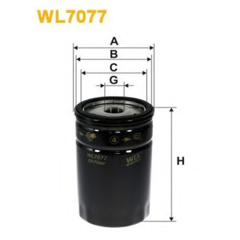 Масляний фільтр WIX FILTERS WL7077
