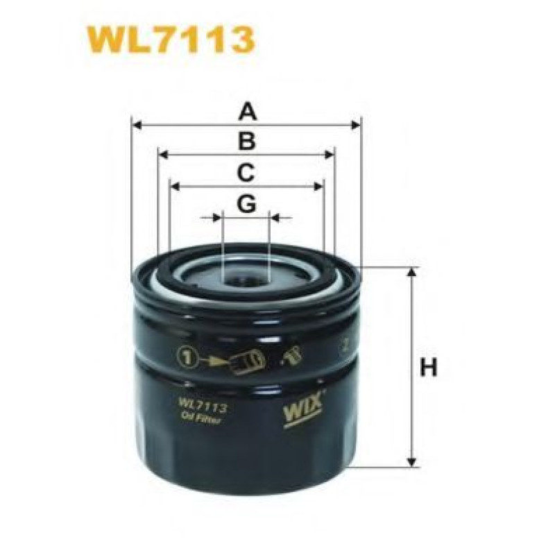 Масляний фільтр WIX FILTERS WL7113