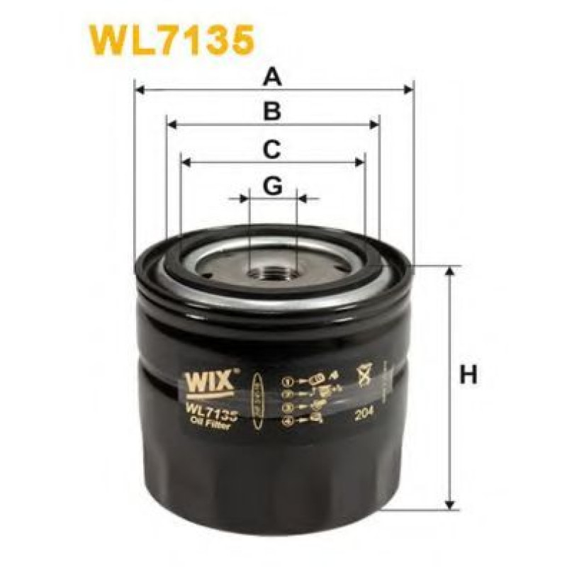 Масляний фільтр WIX FILTERS WL7135