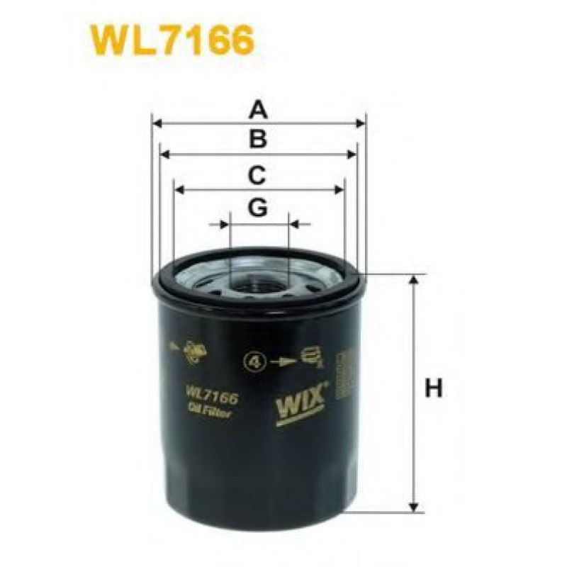 Масляний фільтр WIX FILTERS WL7166