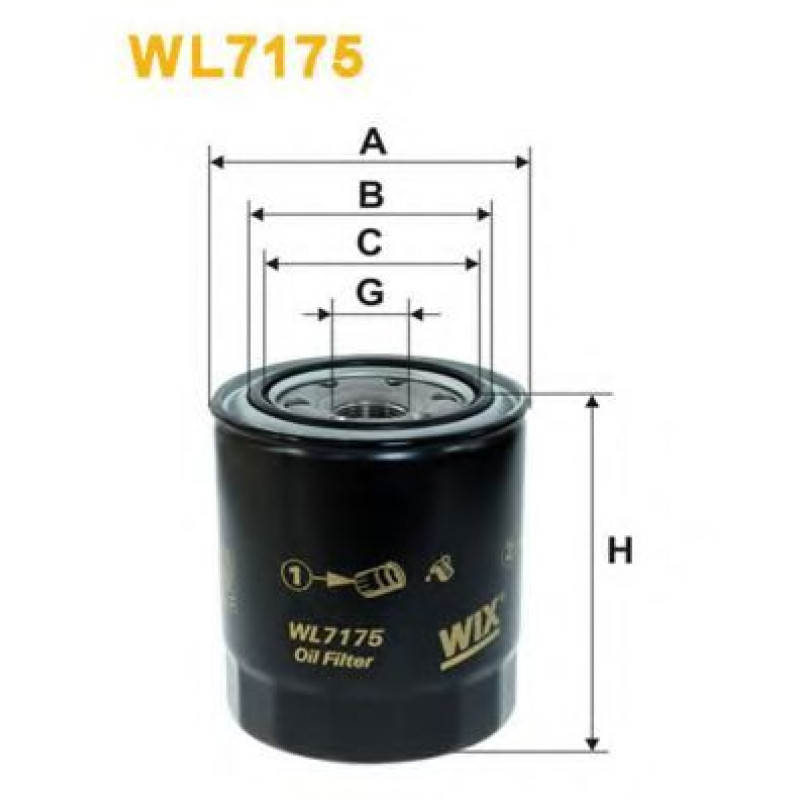 Масляний фільтр WIX FILTERS WL7175