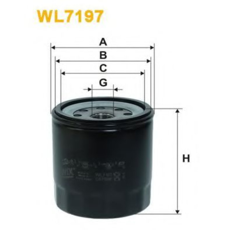 Масляний фільтр WIX FILTERS WL7197