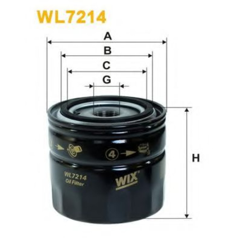 Масляний фільтр WIX FILTERS WL7214