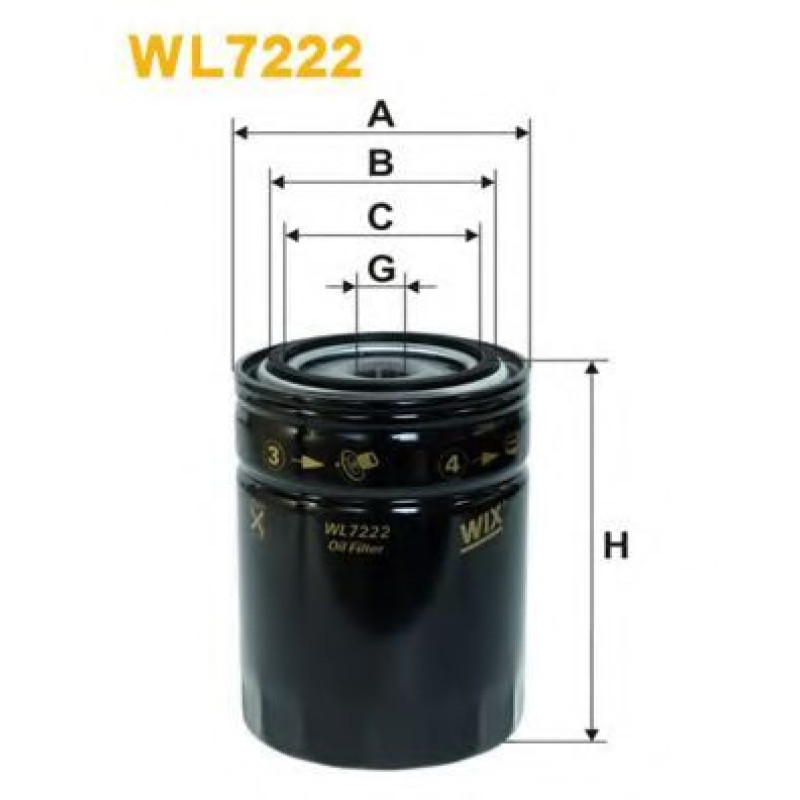 Масляний фільтр WIX FILTERS WL7222