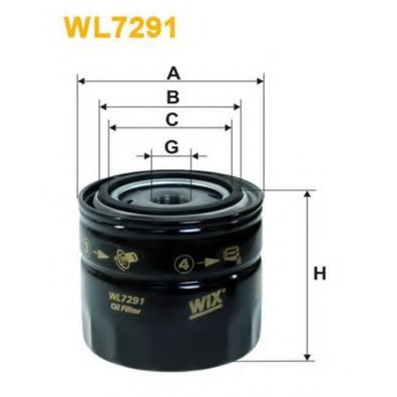 Масляний фільтр WIX FILTERS WL7291