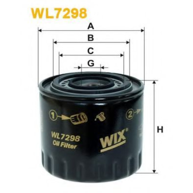 Масляний фільтр WIX FILTERS WL7298