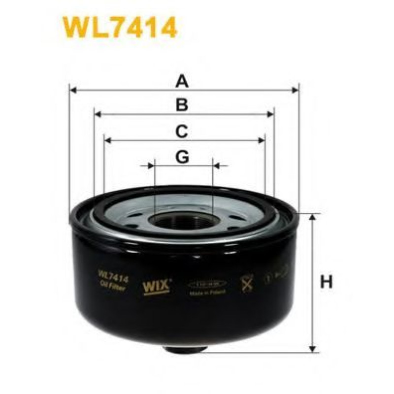 Масляний фільтр WIX FILTERS WL7414