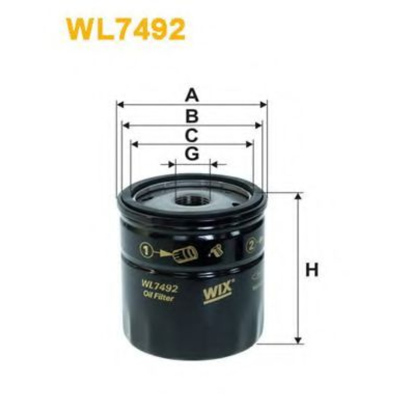 Масляний фільтр WIX FILTERS WL7492