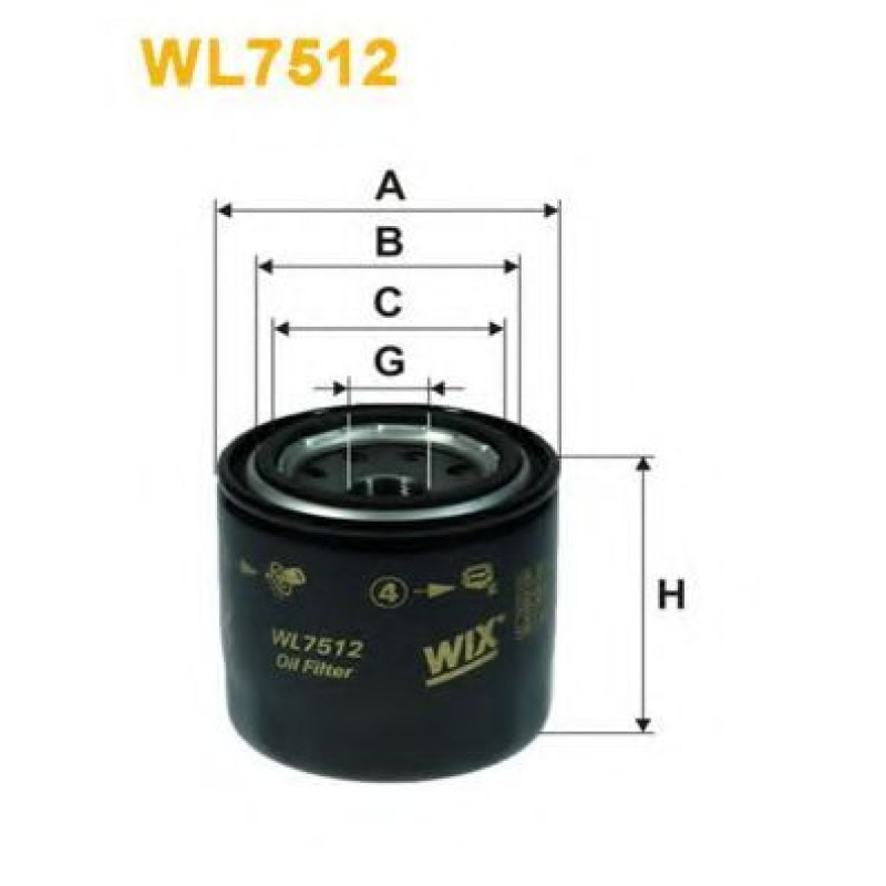 Масляний фільтр WIX FILTERS WL7512