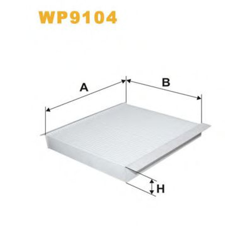 Фільтр, повітря у внутрішньому просторі WIX FILTERS WP9104
